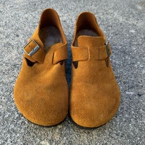 Birkenstock London in Mink Suede